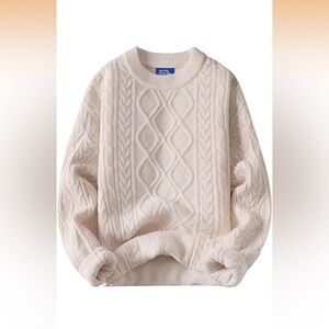 Aelfric Eden Oversized Sweater 90s Vintage Cable Knit Long Sleeve Women Crewneck